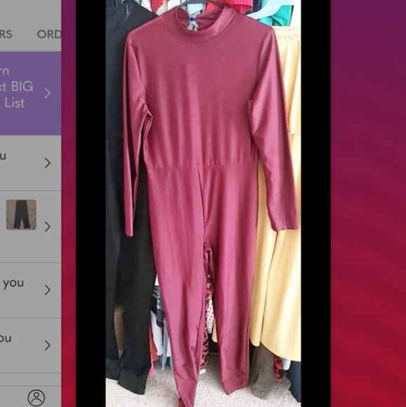 Pants - Burgundy Jumpsuit